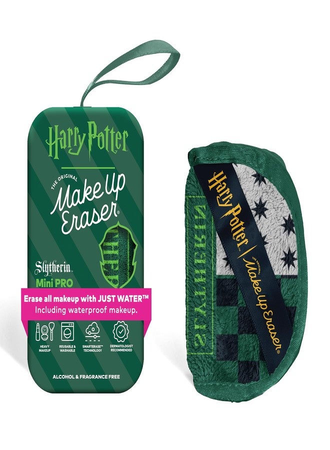 Makeup Eraser The Original MakeUp Eraser Mini PRO, Erase All Makeup With Just Water, Including Waterproof Mascara, Eyeliner, Foundation, Lipstick, Sunscreen and More! Harry Potter Slytherin, 1ct - Image 1